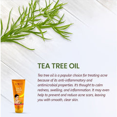 Bakson's Sunny Herbals Gesichtswaschgel mit Aloe Vera, Calendula und Teebaumöl, natürliches Reinigungsgel