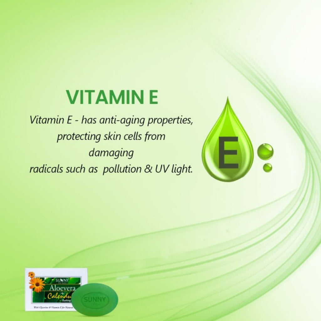 Bakson's Sunny Herbals Aloevera+Calendula For Natural Glow Skin Care Bathing Bar 75gm