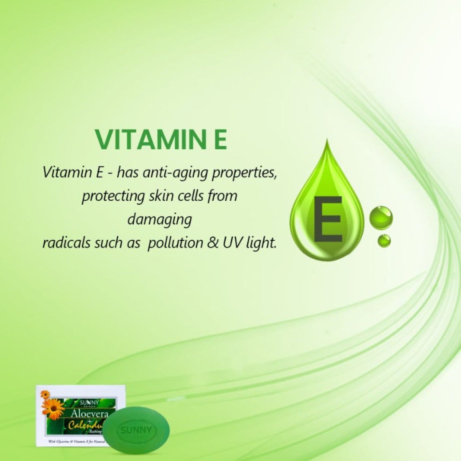 Bakson's Sunny Herbals Aloevera+Calendula For Natural Glow Skin Care Bathing Bar 75gm