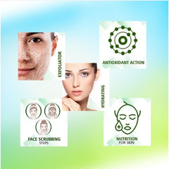 Bakson's Sunny Herbals Face with Aloevera,Cucumber & Papaya Mini Facial Skin Care Scrub