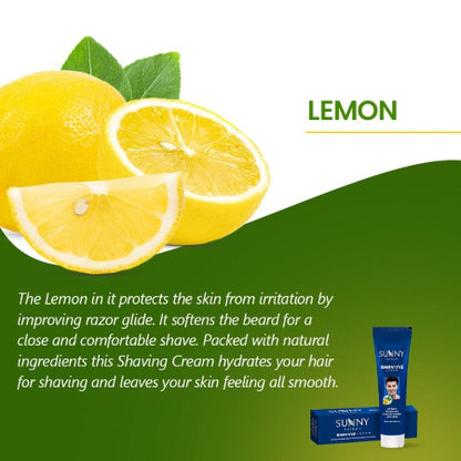 Bakson's Sunny Herbals Shaving With Aloevera,Calendula,Lemon & Neem For a Close & Smooth Shave Cream 75gm