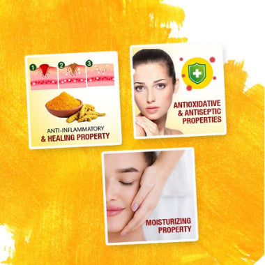 Bakson's Sunny Herbals Turmeric With Turmeric & Aloevera Complete Skin Care Soap 75gm