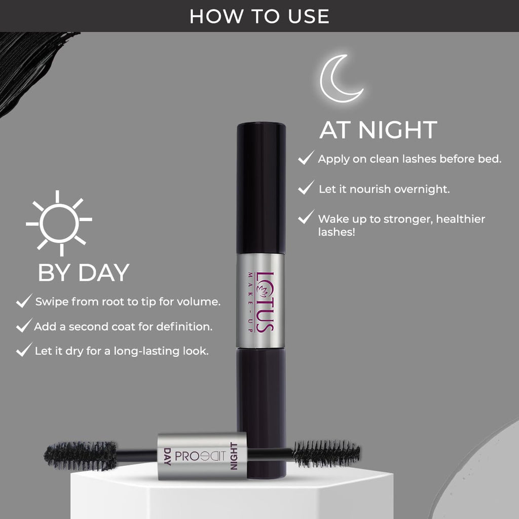 Lotus Make Up Herbals Cosmetics Proedit Day & Night Mascara 13gms