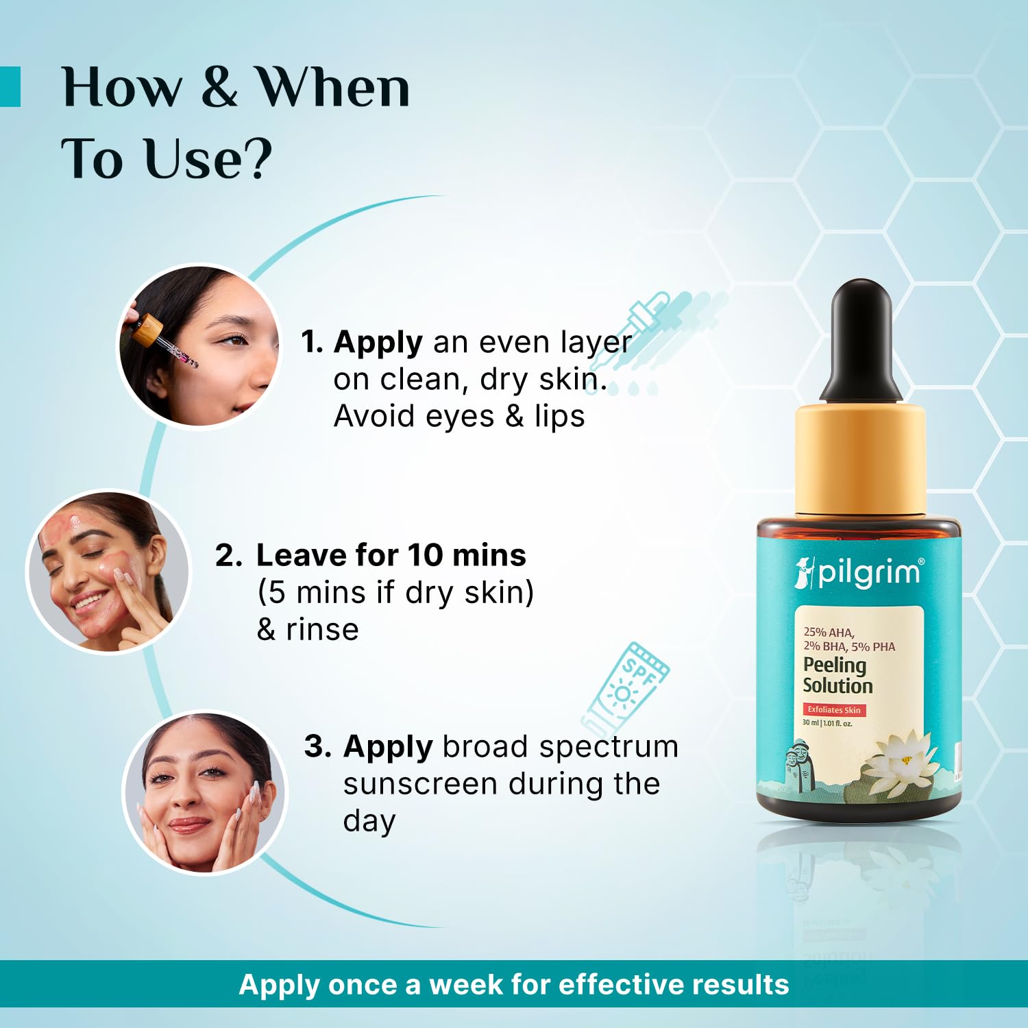 Pilgrim Cosmetics 25% AHA, 2% BHA, 5% PHA Peeling Solution 30ml