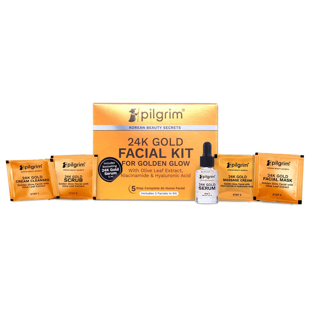 Pilgrim Cosmetics 24K Gold Facial Kit For Golden Glow