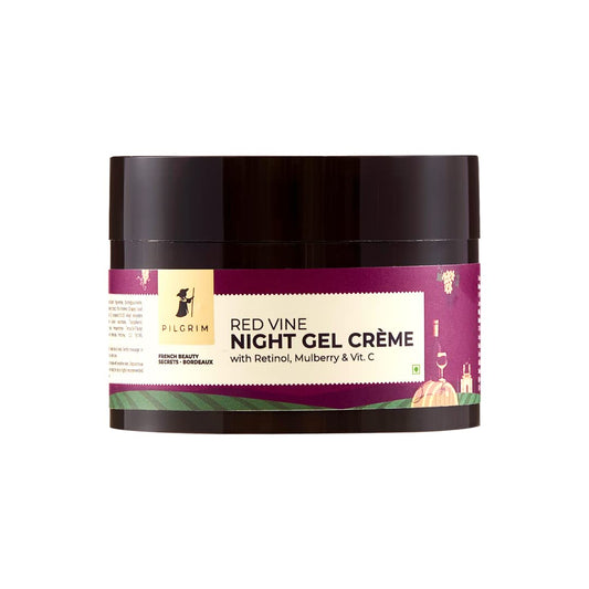 Pilgrim Cosmetics Red Vine Night Gel Crème with Retinol,Mulberry & Vit C 50gm