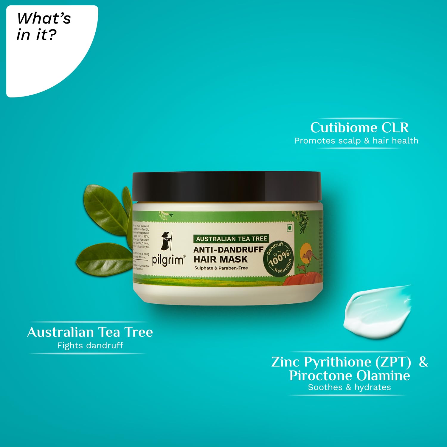 Pilgrim Cosmetics Australian Tea Tree Anti-Dandruff Hair Mask 200.0 gm | 7.05 oz