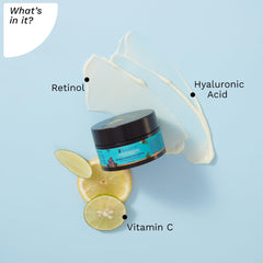 Pilgrim Cosmetics Retinol Under Eye Cream with Vitamin C & Hyaluronic Acid 30gm