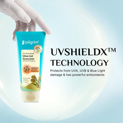 Pilgrim Cosmetics 2% Niacinamide Glow Gel Sunscreen SPF 50+ PA+++ 50g