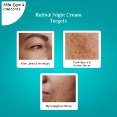 Pilgrim Cosmetics Retinol Night Cream with Vitamin C & Hyaluronic Acid 50gm