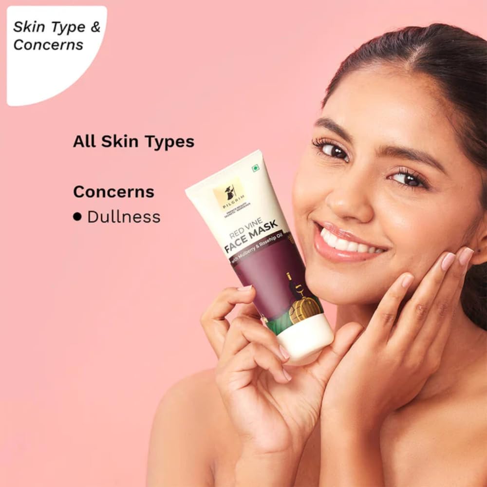 Pilgrim Cosmetics Red Vine Face Mask with Mulberry & Rosehip Oil 100g