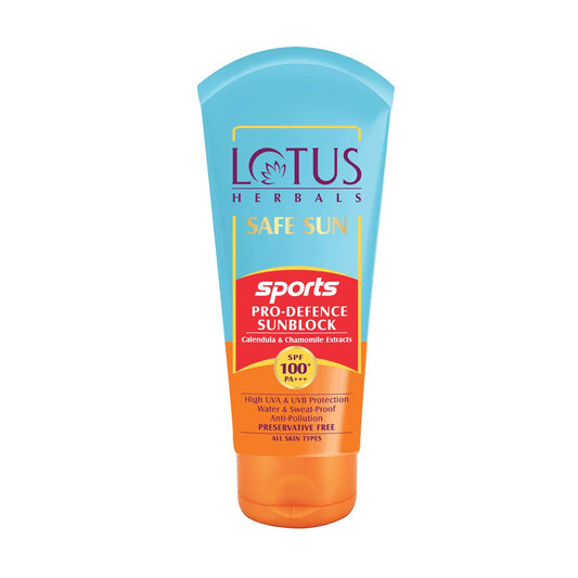 Lotus Herbals Cosmetics Safe Sun Sports Pro Defence Sunblock SPF 100+ PA+++