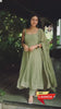 Bollywood Indische Pakistanische Ethnische Party Tragen Weiche Reine Orange Chiffon Anarkali Set Kleid