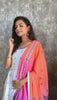 Bollywood Indian Pakistani Ethno Party Wear Damen Weiches Kleid aus reinem Viskose mit farbigem Dupatta-Kleid