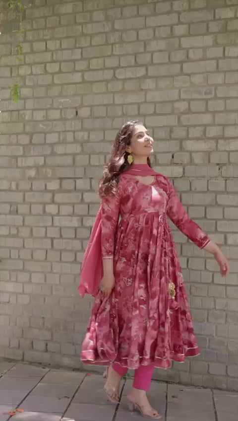 Болливудская индийская пакистанская этническая праздничная одежда для женщин из мягкого чистого муслина и хлопка розового костюма платье