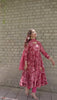 Bollywood Indische Pakistanische Ethno Party Wear Damen Weicher Reiner Musselin Baumwolle Rosa Anzug Kleid