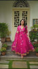 Bollywood Indian Pakistani Ethnic Party Wear Women Soft Pure Tubby Organza Hot Pink Anarkali With Dupatta Dress