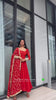 Bollywood Indische Pakistanische Ethno Party Wear Weiches reines blühendes Georgette Anarkali Regal Rotes Anzugkleid