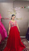 Bollywood Indische Pakistanische Ethno Party Wear Damen Weiches reines Chinon-Garn Arbeitskleid