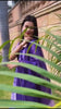Bollywood Indian Pakistani Ethnic Party Wear Soft Pure Purple Zig Zag Tubby Organza Suit Dress
