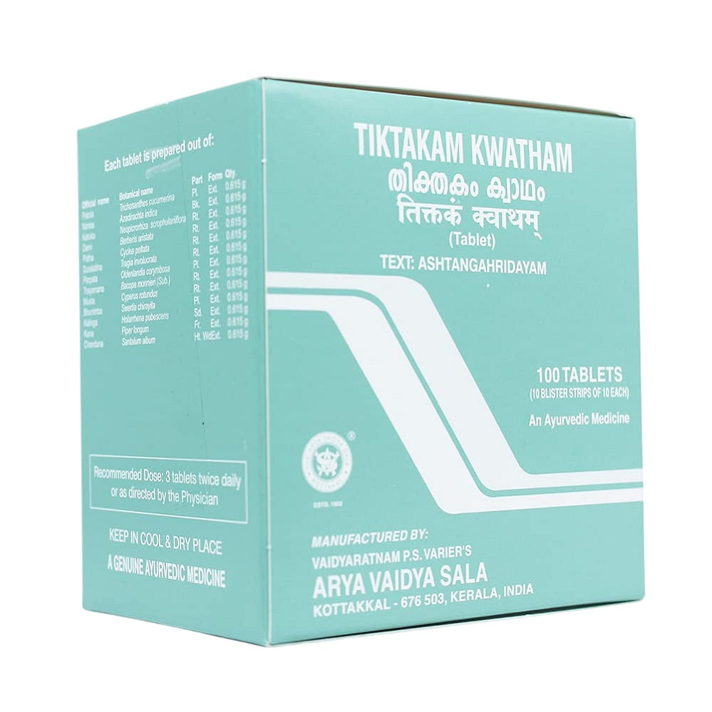 Kottakkal Ayurvedic Tiktakam Kwatham 100 Tablets