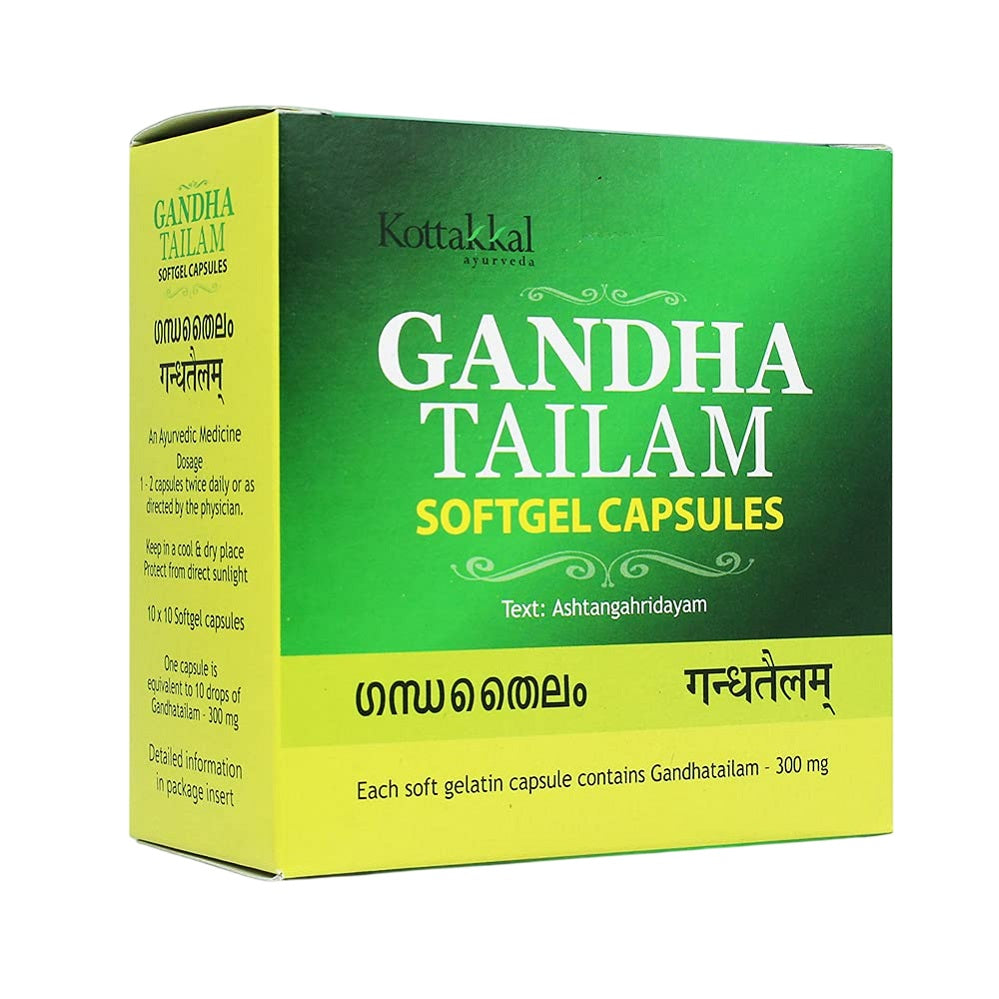 Kottakkal Ayurvedic Gandha Tailam Soft Gel 100 Capsules