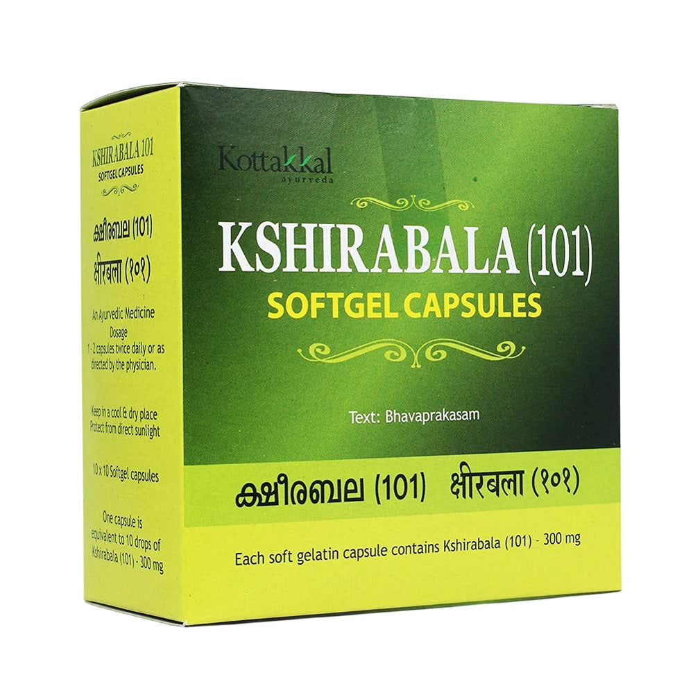 Kottakkal Ayurvedic Kshirabala (101) Soft Gel 100 Capsules