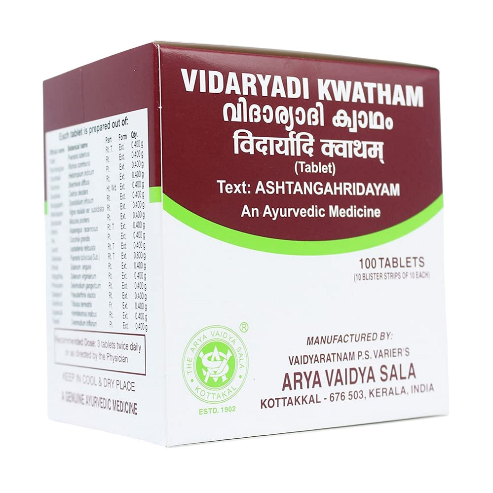 Kottakkal Ayurvedic Vidaryadi Kwatham 100 Tablets