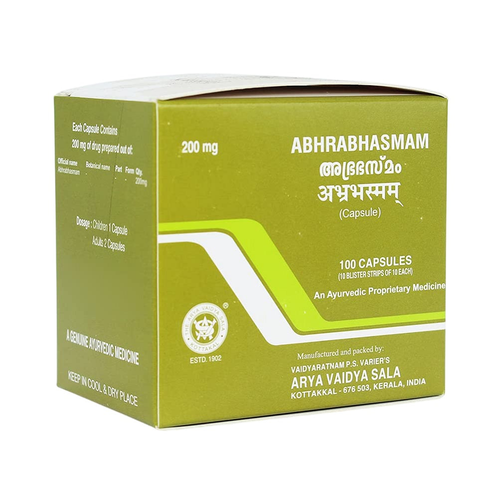Kottakkal Ayurvedic Abhrabhasmam 200mg 100 Capsules