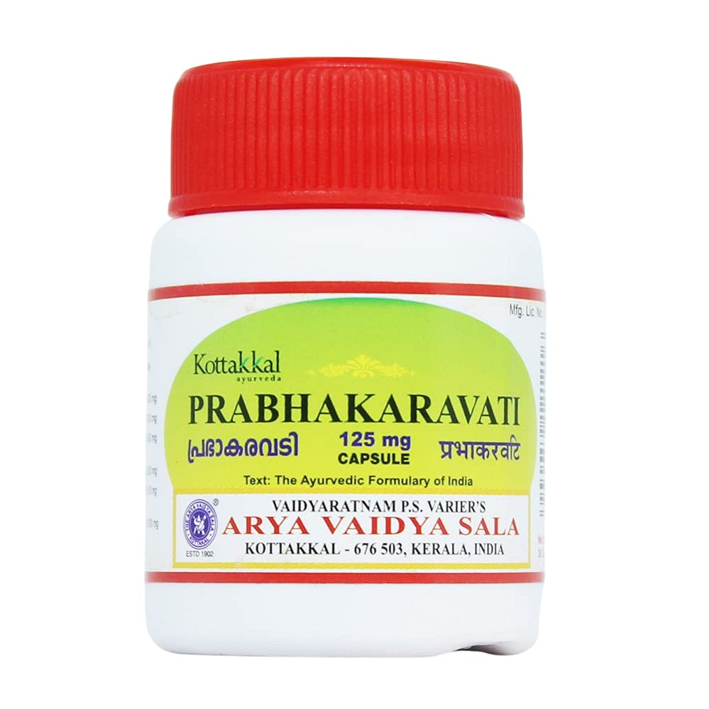 Kottakkal Ayurvedic Prabhakaravati 125mg 30 Capsules