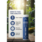 Treeborn Magnesium Bisglycinate Effervescent Tablets – Blueberry Flavour 20 Tablets