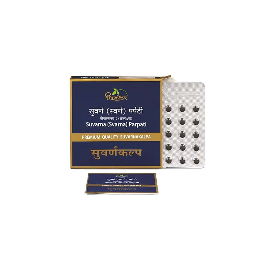 Dhootapapeshwar Ayurvedic Suvarna (Svarna) Parpati Premium Quality Suvarnakalpa Tablets