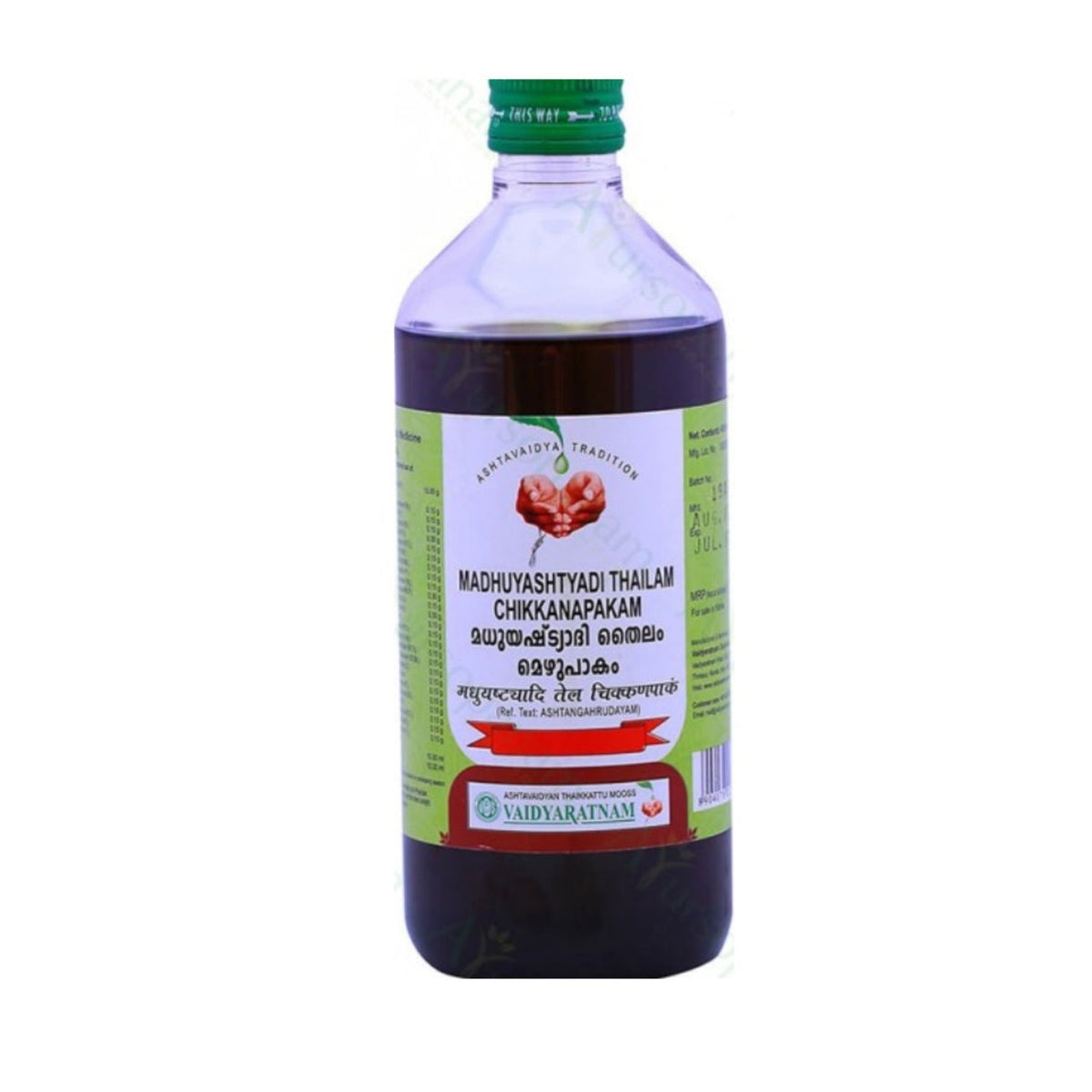 Vaidyaratnam Madhuyashtyadi Thailam Chikkanapakam Oil