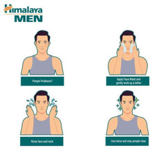 Himalaya Herbal Ayurvedic Personal Care Men Pimple Clear Neem Schnelle und starke Wirkung auf Pickel Gesichtswaschflüssigkeit