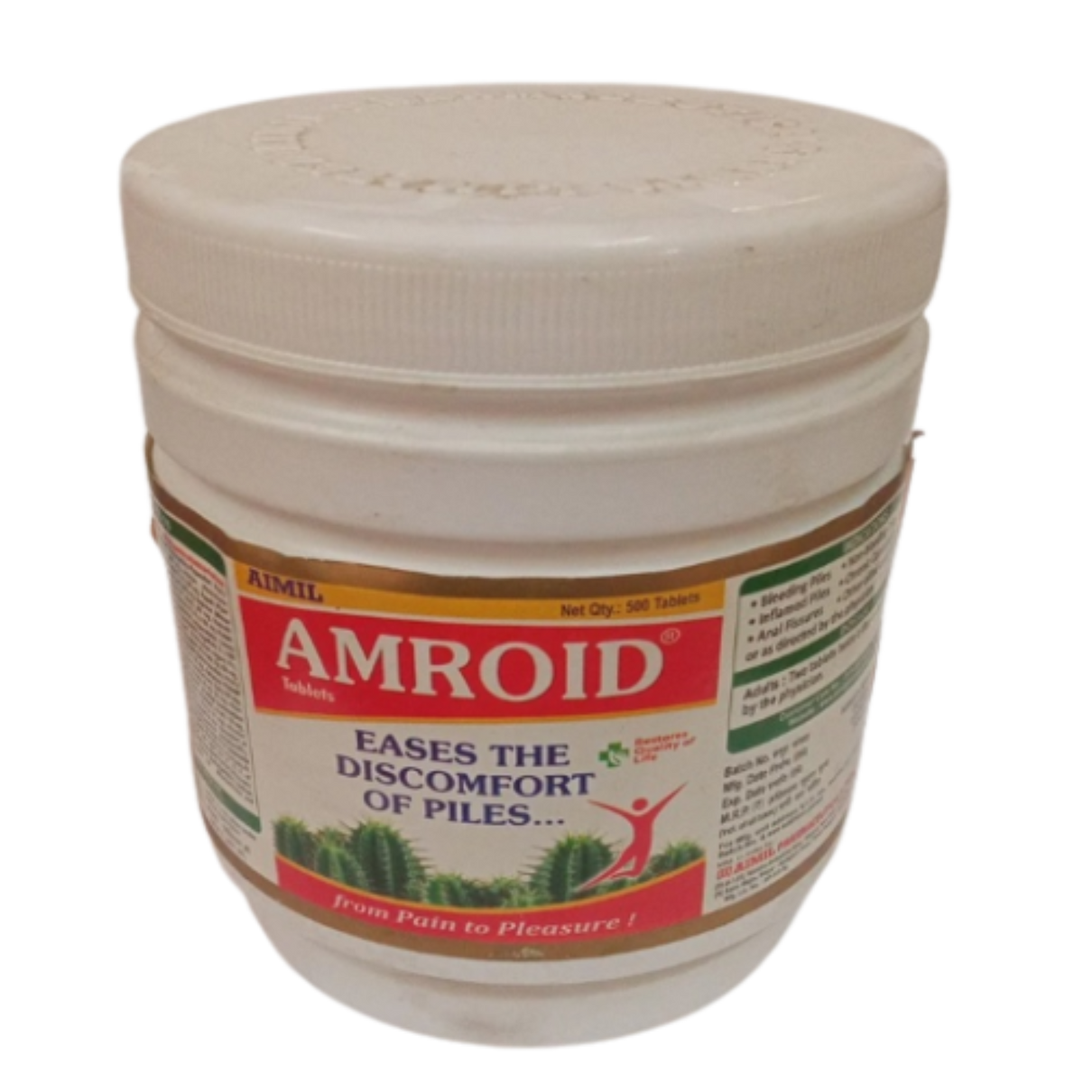 Aimil Ayurvedic Amroid Poly Herbs Healthcare For Piles Vegetarian Ointment & Tablets