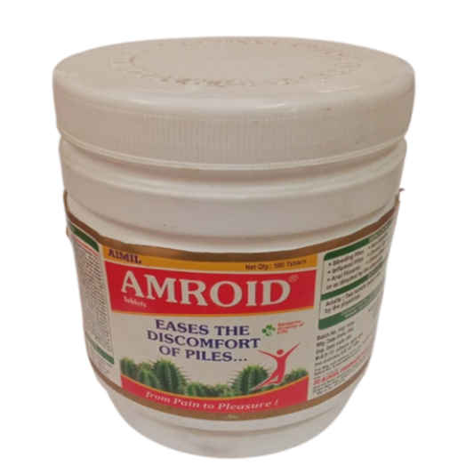 Aimil Ayurvedic Amroid Poly Herbs Healthcare For Piles Vegetarian Ointment & Tablets