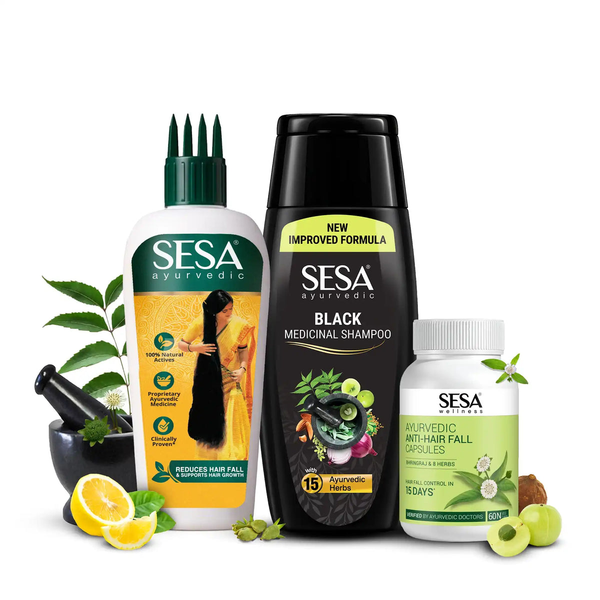 Sesa Care Cosmetics 15 Days Ayurvedic Hair Fall Control Kit