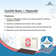 Charak PCOS-PCOD Hyponidd 30 Tab and Cystolib Nutra 30 Tab Management Combo Tablets