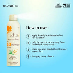 Moha Cosmetics Sunscreen Spray SPF50 UVA+ UVB PA+++ 170g