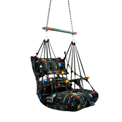 Cotton Baby Swing for Kids jhula 1-5 Years Swings Cradle Chair Jhula New Born Baby Gifts Foldable and Washable with Safety Belt,Home & Garden