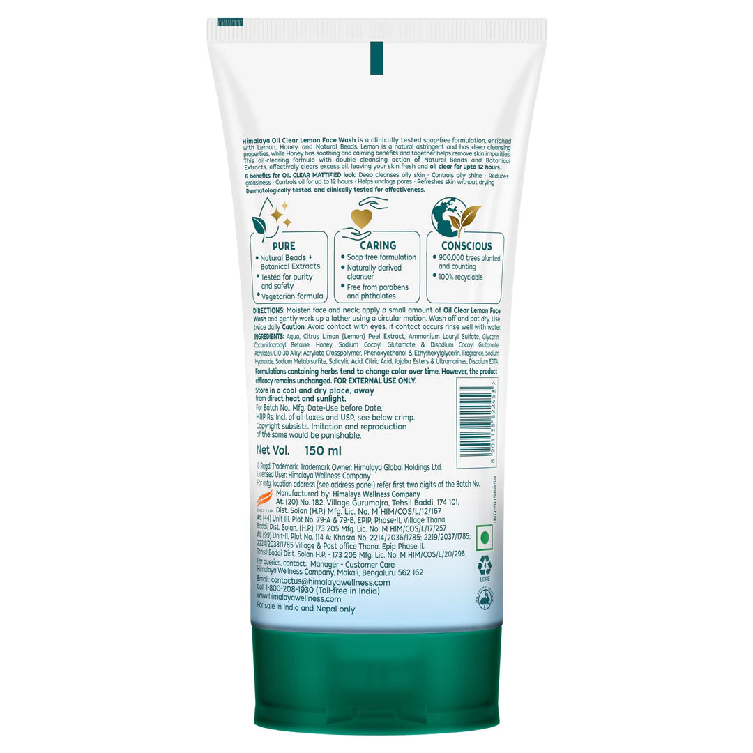 Himalaya Oil Clear Lemon Face Wash