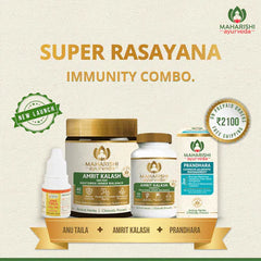 Maharishi Ayurveda Super Rasayana Immunity Paste,Taila,Oil & Tablets For Active Mind & Body Kit