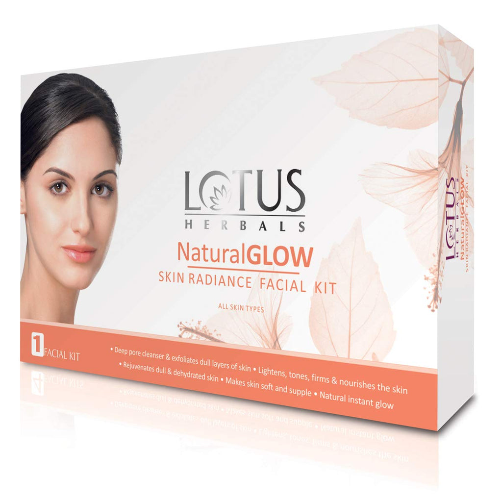 Lotus Herbals Cosmetics Natural Glow Skin Radiance Salon Grade Single Facial Kit