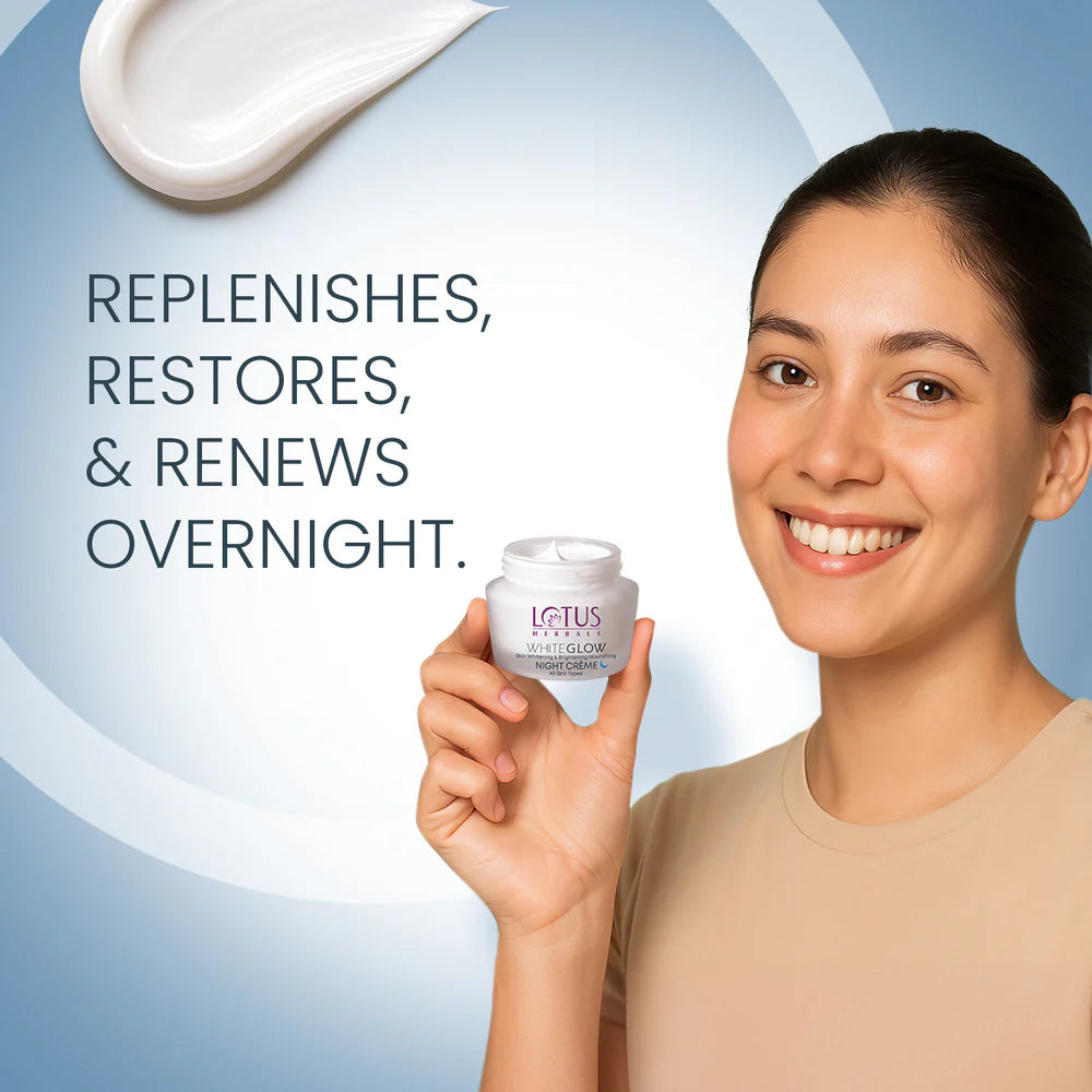 Lotus Herbals Cosmetics WhiteGlow Skin Brightening & Nourishing Night Cream 60g