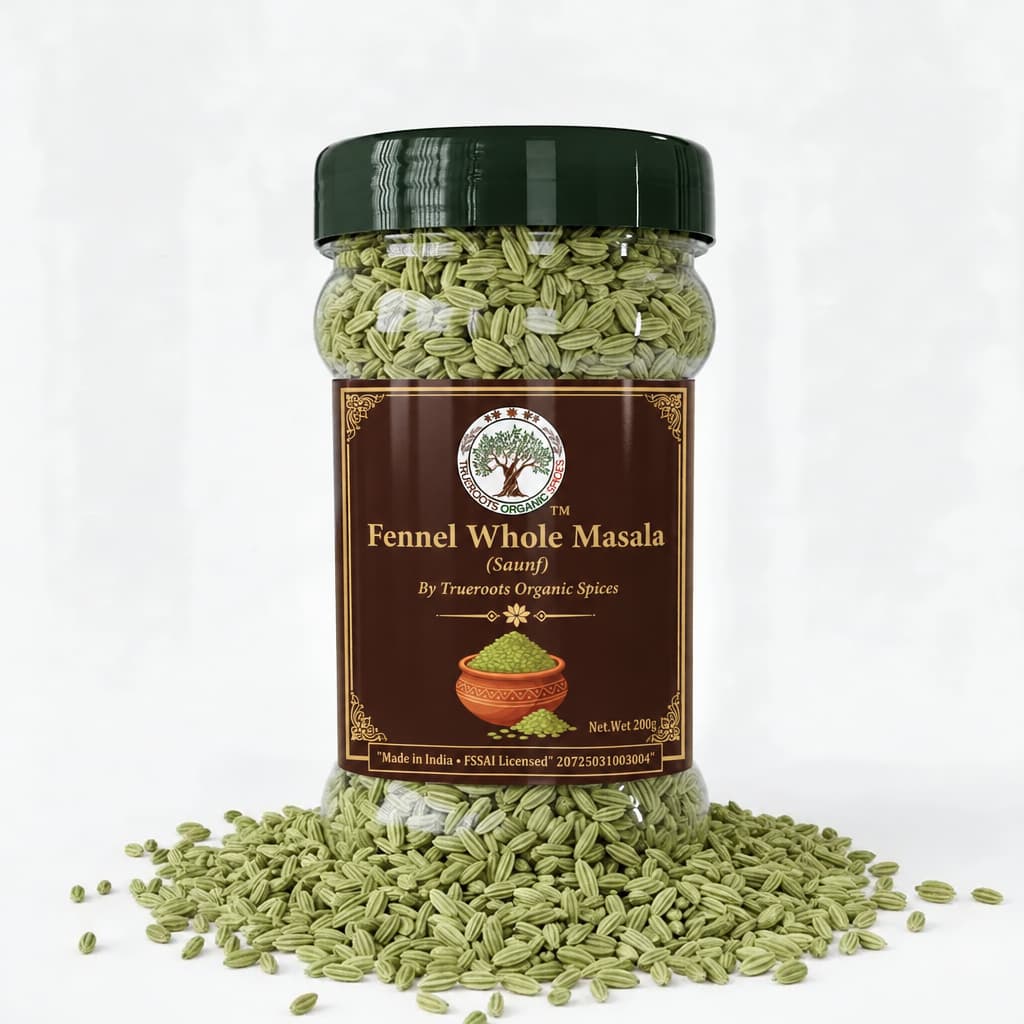 Trueroots Organic Spices Fennel (Saunf) Whole Masala