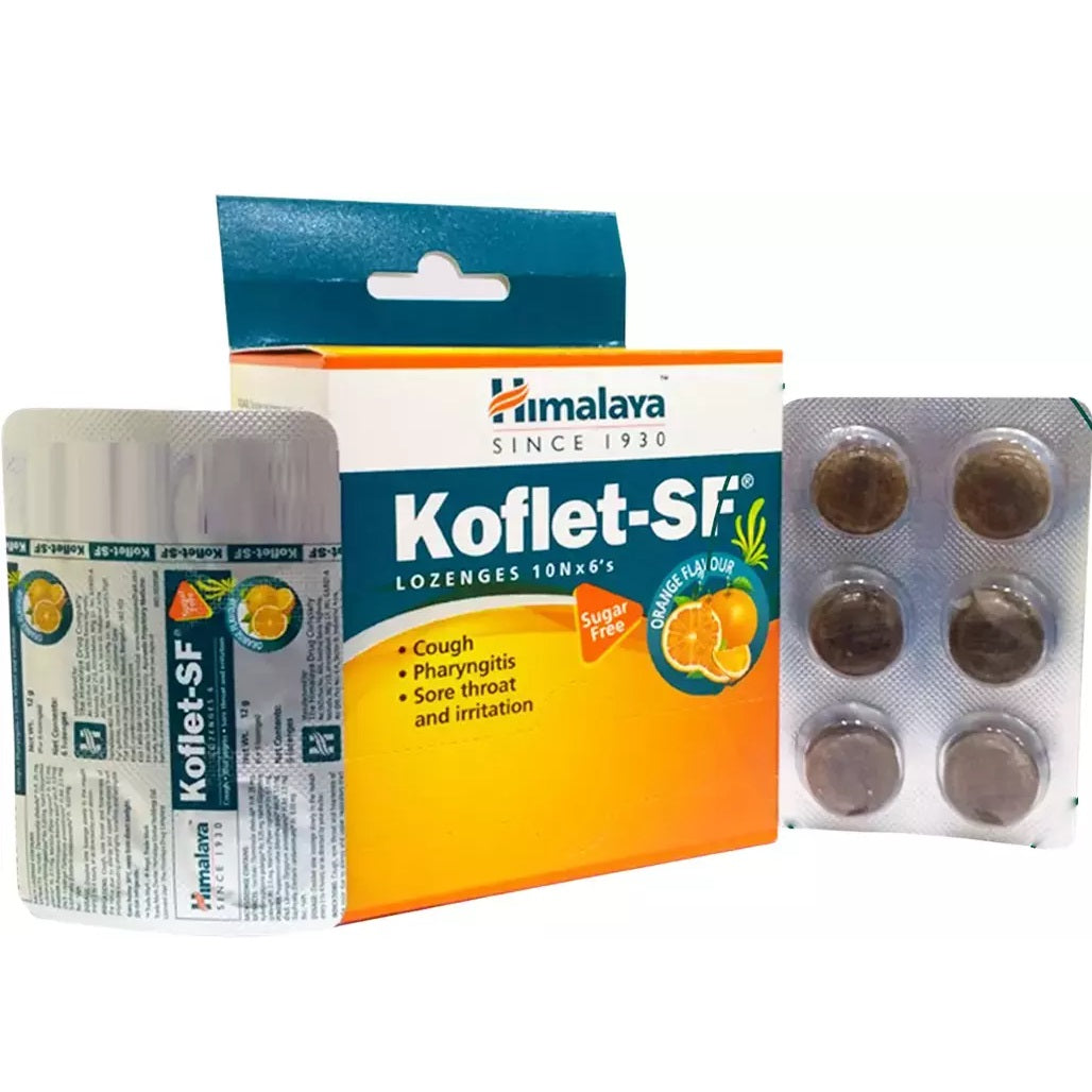 Himalaya Herbal Koflet SF Lozenges Flavor Orange & Ginger Mint