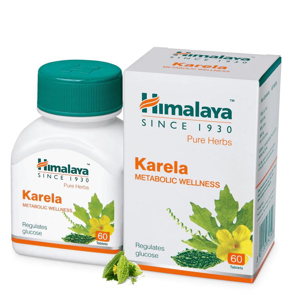 Himalaya Pure Herbs Metabolic Wellness Herbal Ayurvedic Karela регулирует уровень глюкозы 60 таблеток