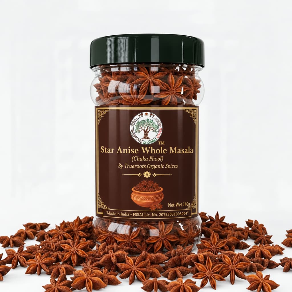 Trueroots Organic Spices Star Anise (Chakri Phool) Whole Masala 140g